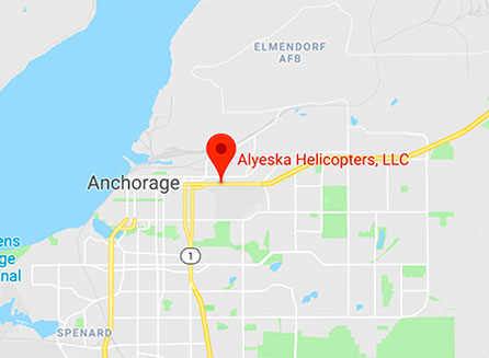 Location of Alyeska Helicopters in Anchorage Alaska